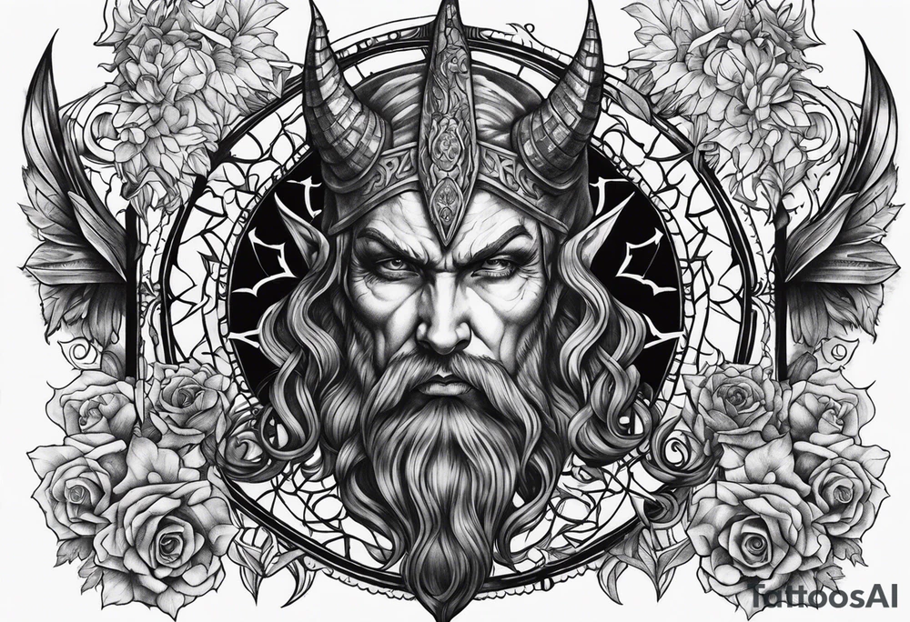 Satanic tattoo idea