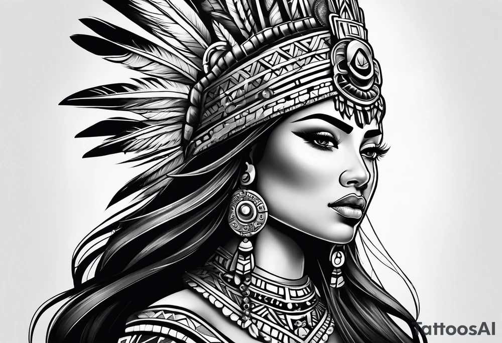 Aztec princess tattoo idea