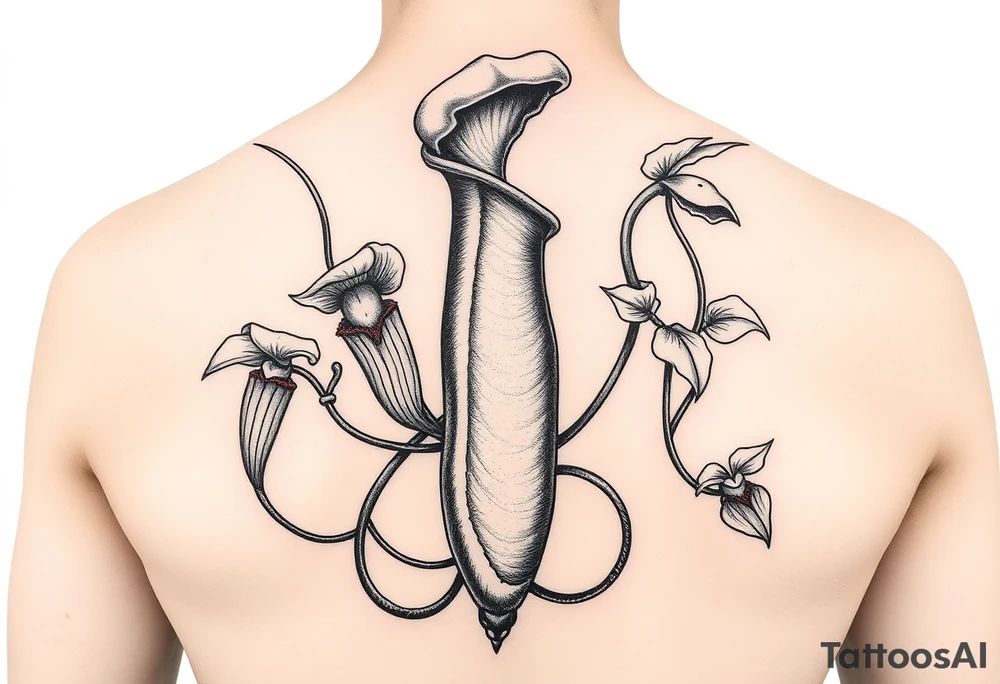 carnivorous plants neck, chest, back, and arm sleeves
I want these spots covered in these plants, ranging from venus fly traps to others tattoo idea