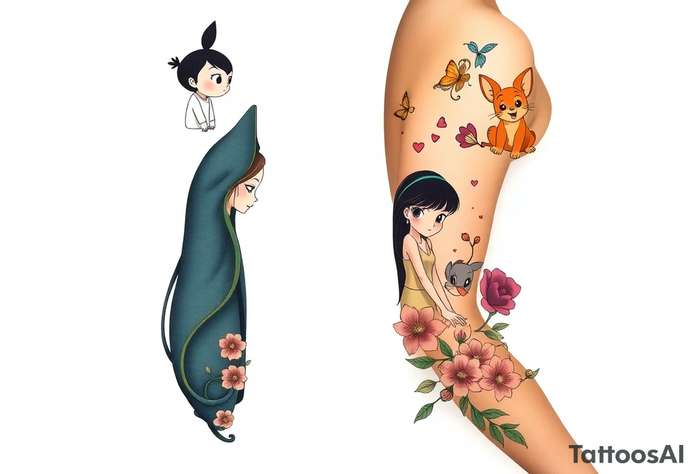 Studio ghibli characters tattoo idea