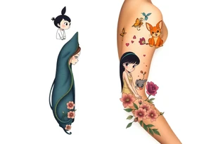 Studio ghibli characters tattoo idea