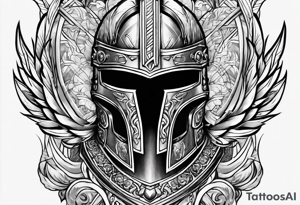 Spartan leg armor tattoo idea