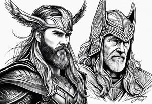 Thor Odin Loki tattoo idea