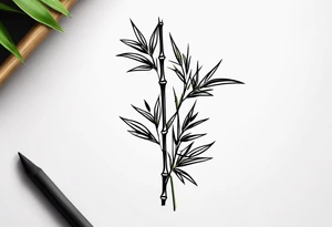 small bamboo tattoo idea