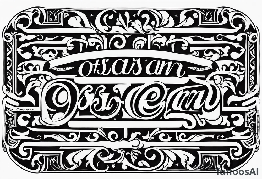 Lettering of the names Oscar Embla Emil tattoo idea