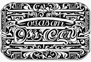 Lettering of the names Oscar Embla Emil tattoo idea
