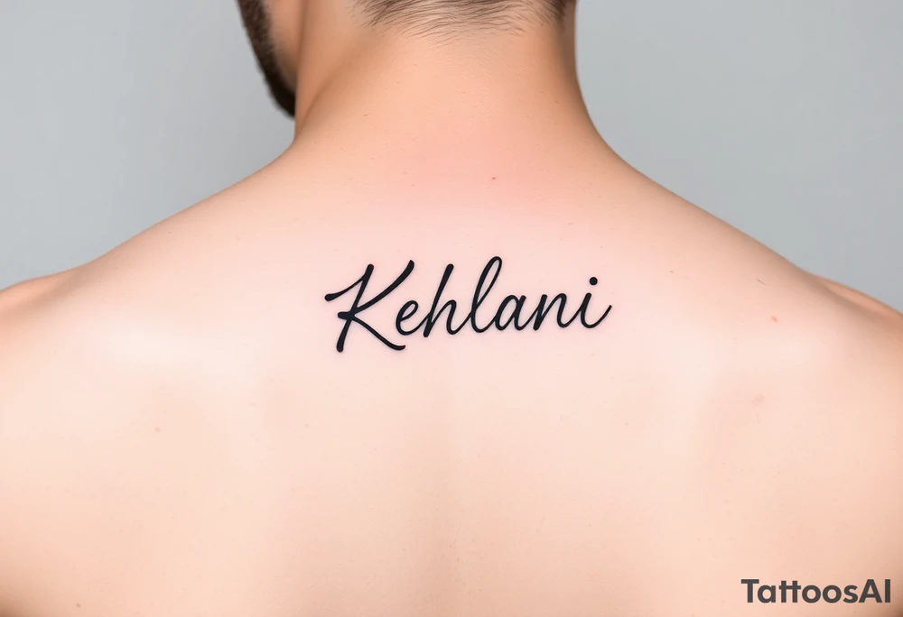 kehlani in cursive tattoo idea