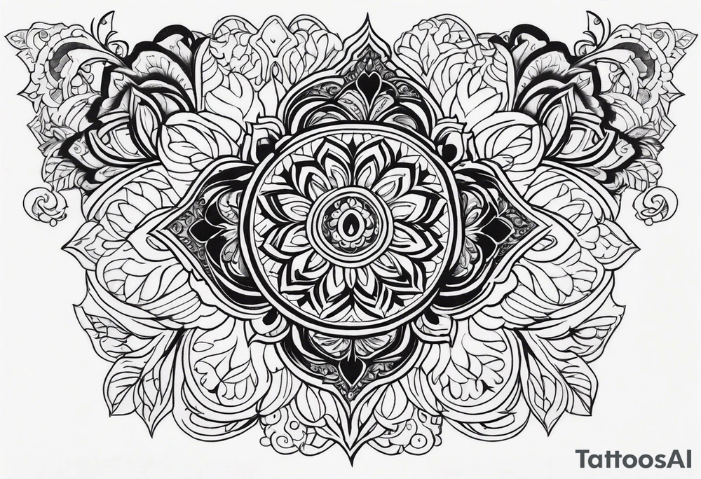 Ornamental back tattoo tattoo idea