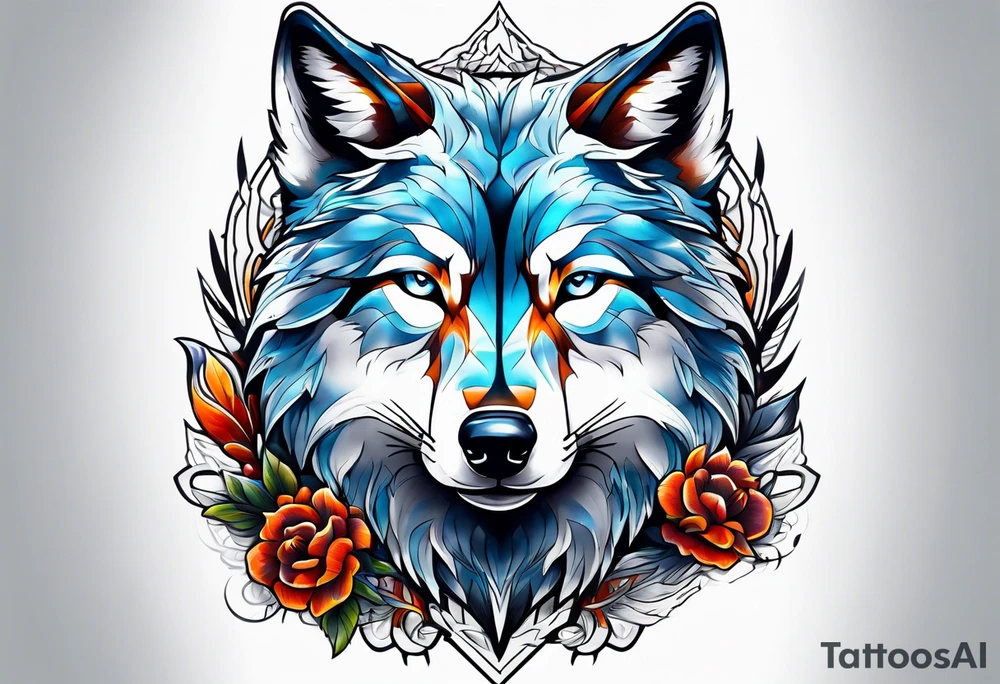 Hybrid between wolf and fox tattoo idea