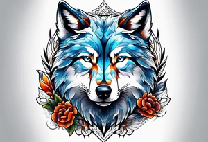 Hybrid between wolf and fox tattoo idea