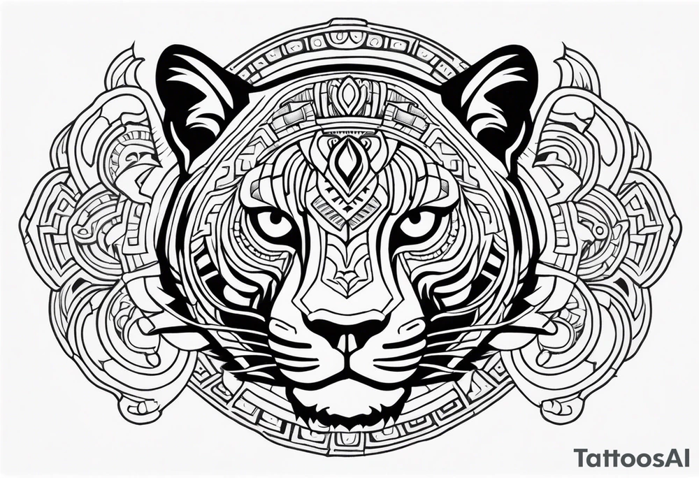 aztec jaguar tattoo idea