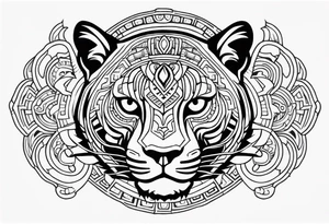 aztec jaguar tattoo idea