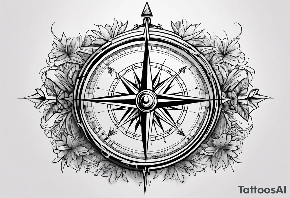 Compass with positivity 
& Hope with Arrow 
Suitable for my arms tattoo idea