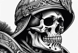 Roman soldier skeleton tattoo idea