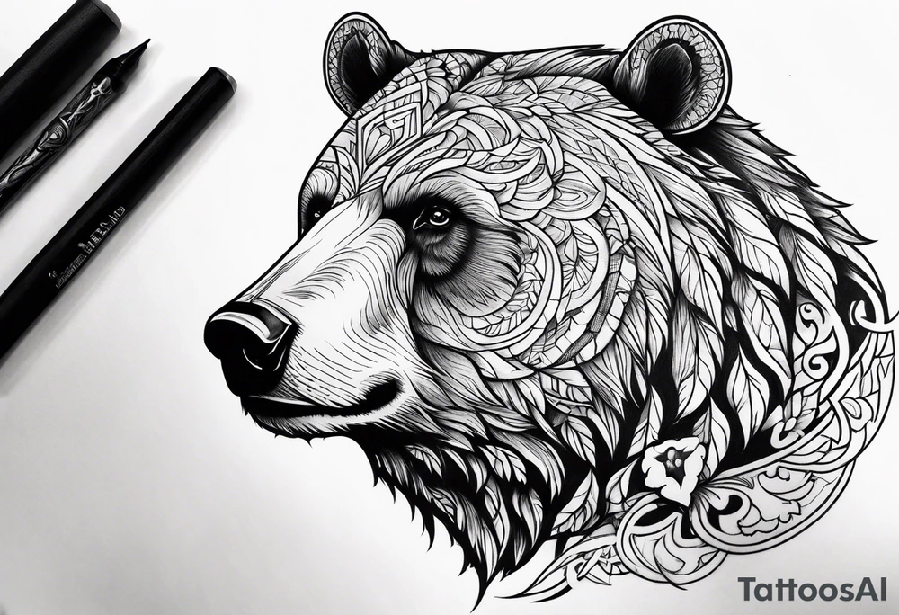 Nordic bear tattoo tattoo idea