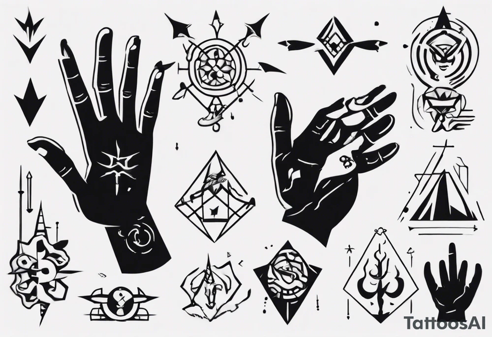 hand manipulating a man tattoo idea