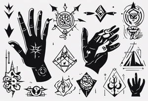 hand manipulating a man tattoo idea