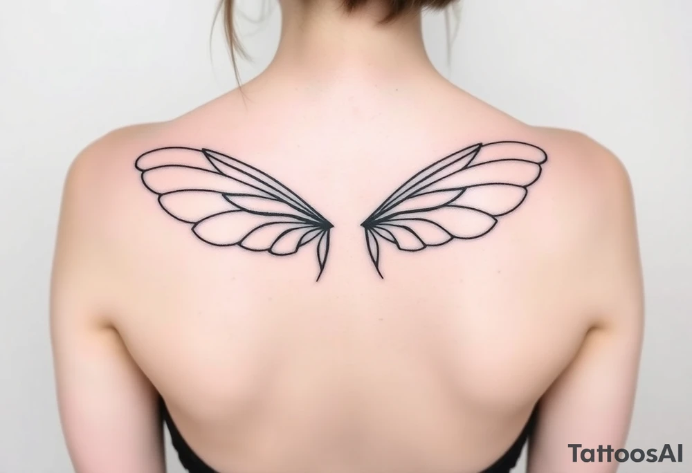 Dark fairy wings tattoo idea