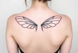 Dark fairy wings tattoo idea