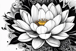 lotus flower in japanese tattoo style tattoo idea