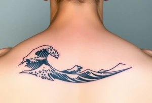 3 waves, sets are coming in from the open ocean. Wave lines tattoo idea
