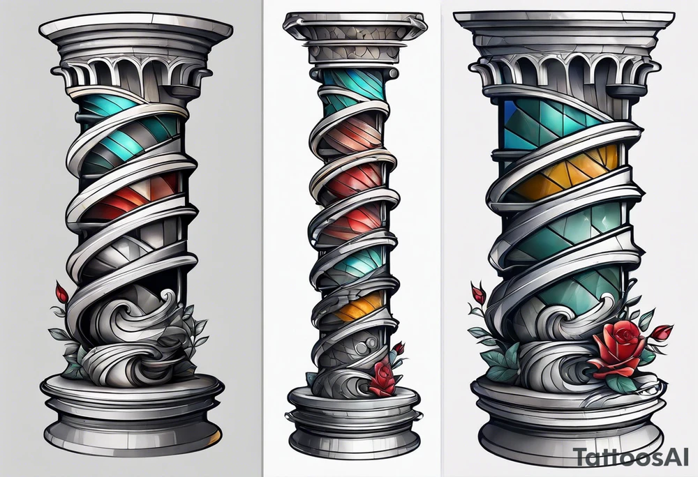 helical pier on knee tattoo idea