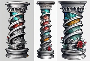 helical pier on knee tattoo idea