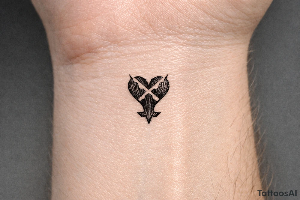 show me a tattoo of heartless shading tattoo idea