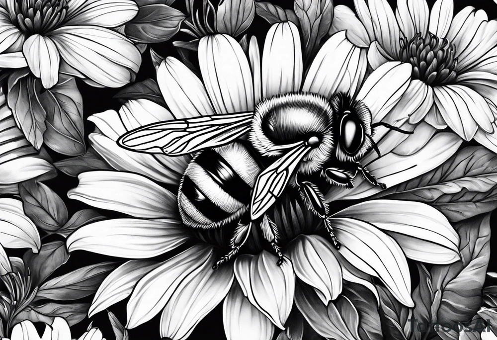bumble bee tattoo idea