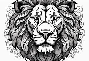 Old lion bodybuilder tattoo idea