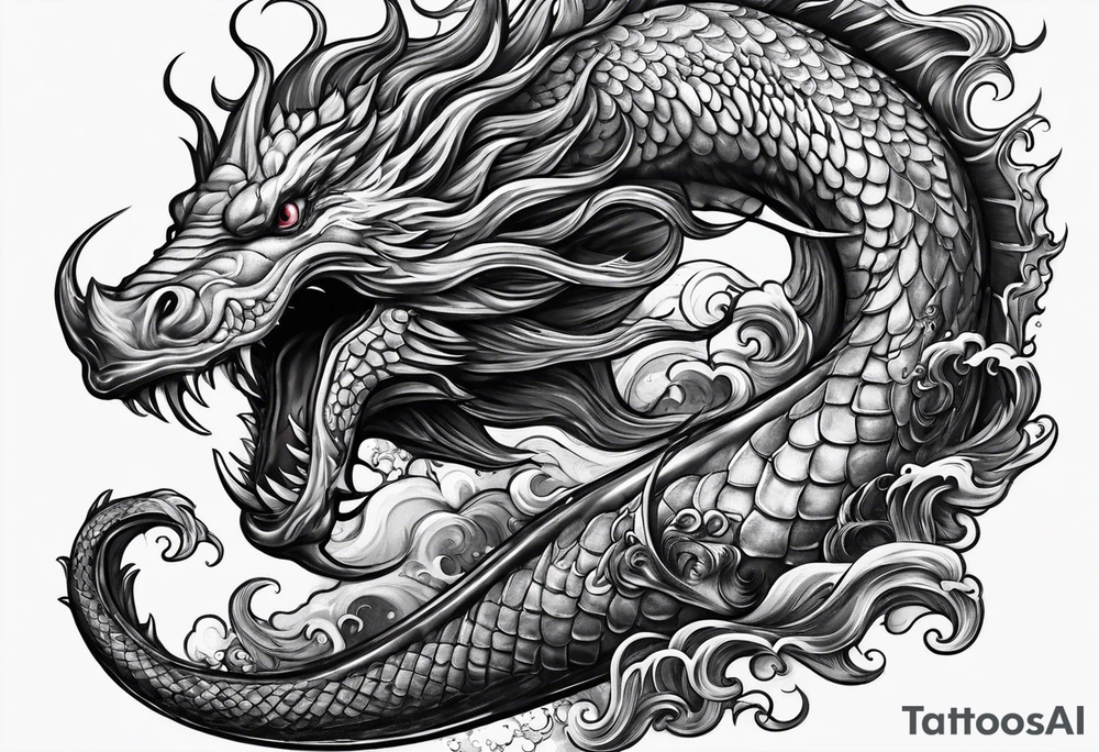 Sea monsters tattoo idea