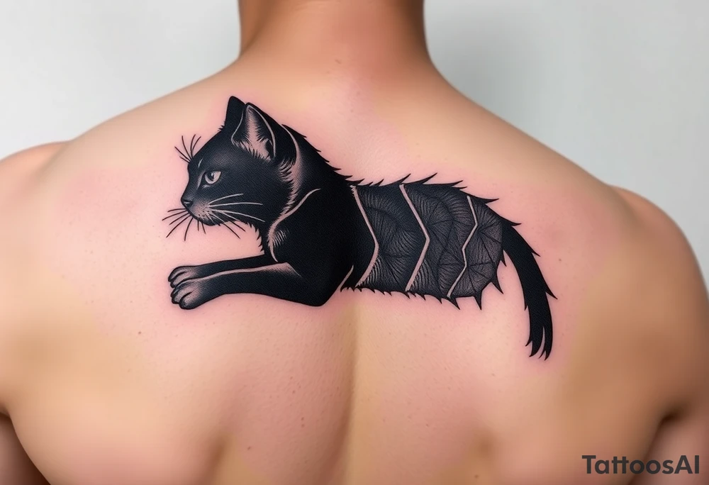 black cat tattoo idea
