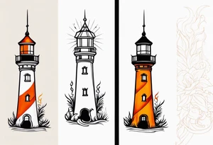Leuchtturm Seil 
Feuer tattoo idea