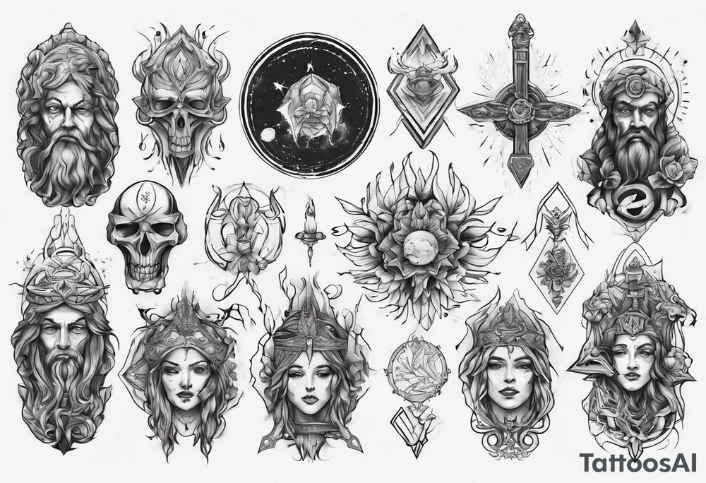 stoic virtues tattoo idea