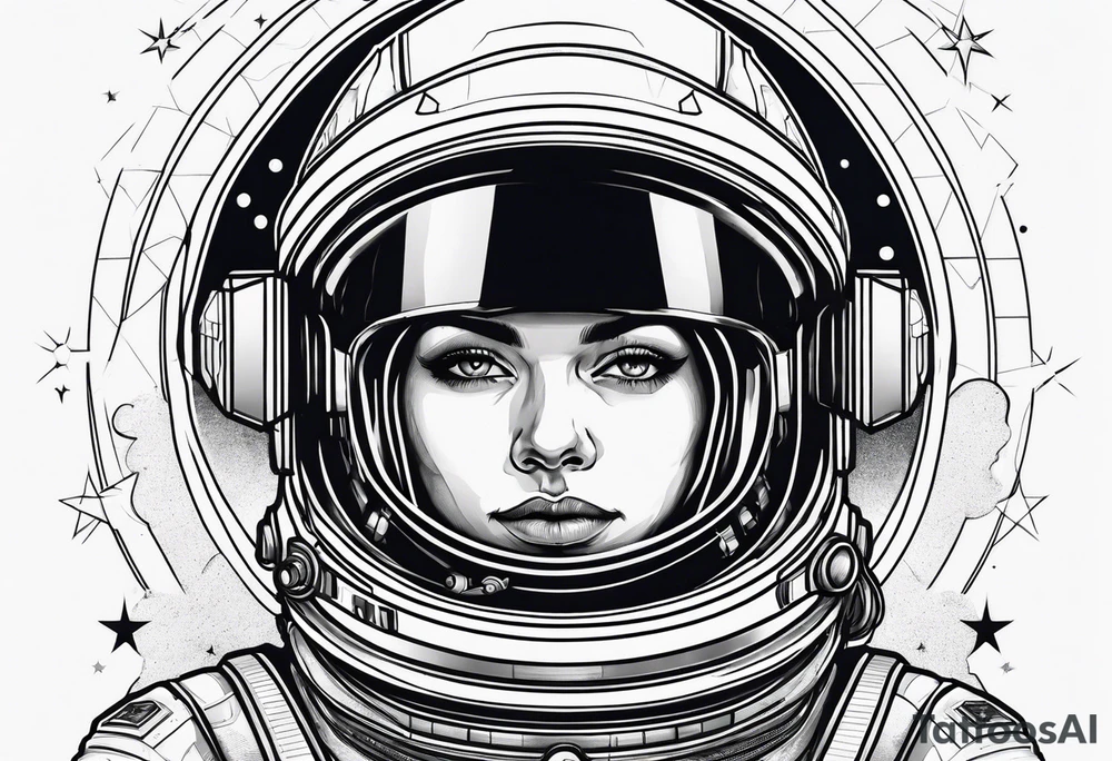 astronaut in space tattoo idea