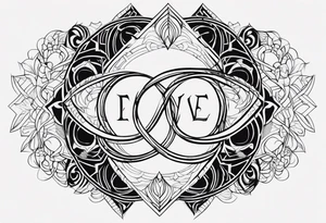 The words Even If and infinity symbol tattoo idea