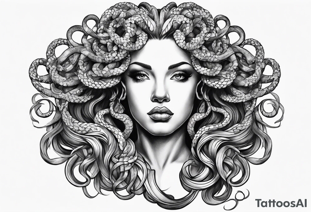 Medusa long tattoo idea