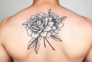 Rose and Chrysanthemum tattoo tattoo idea