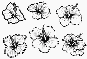 Hibiscus flowers tattoo idea