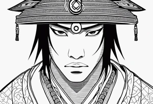 Itachi uchiha with samurai costume tattoo idea