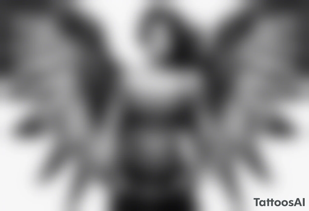 Angel Wings with the word Glenn in between tattoo idea Angel Wings with the word Glenn in between tattoo idea