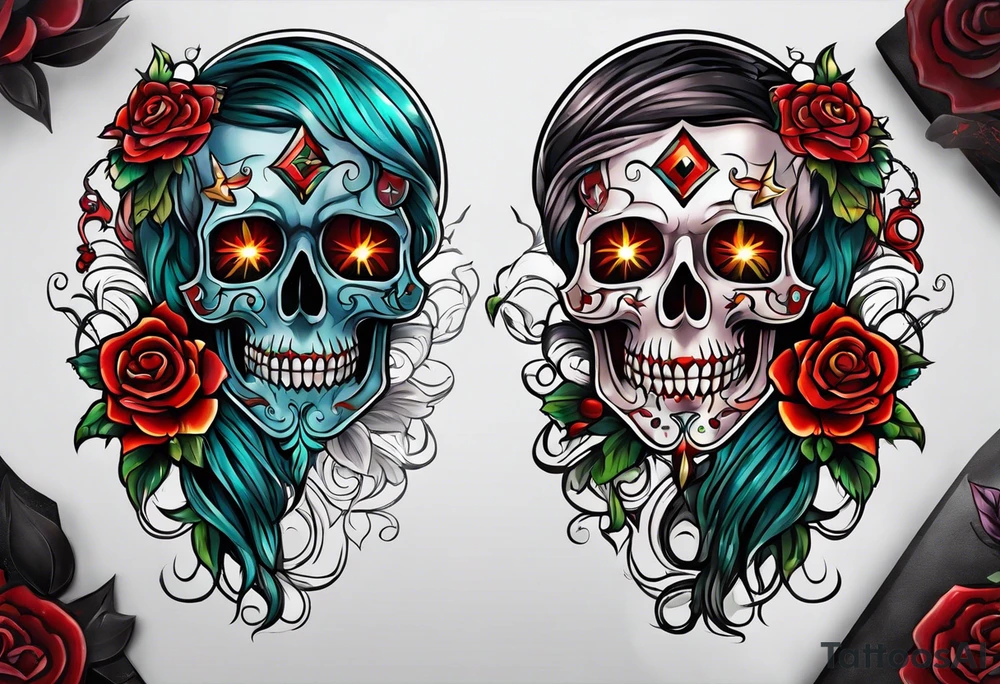 Neo traditional blood magic tattoo idea