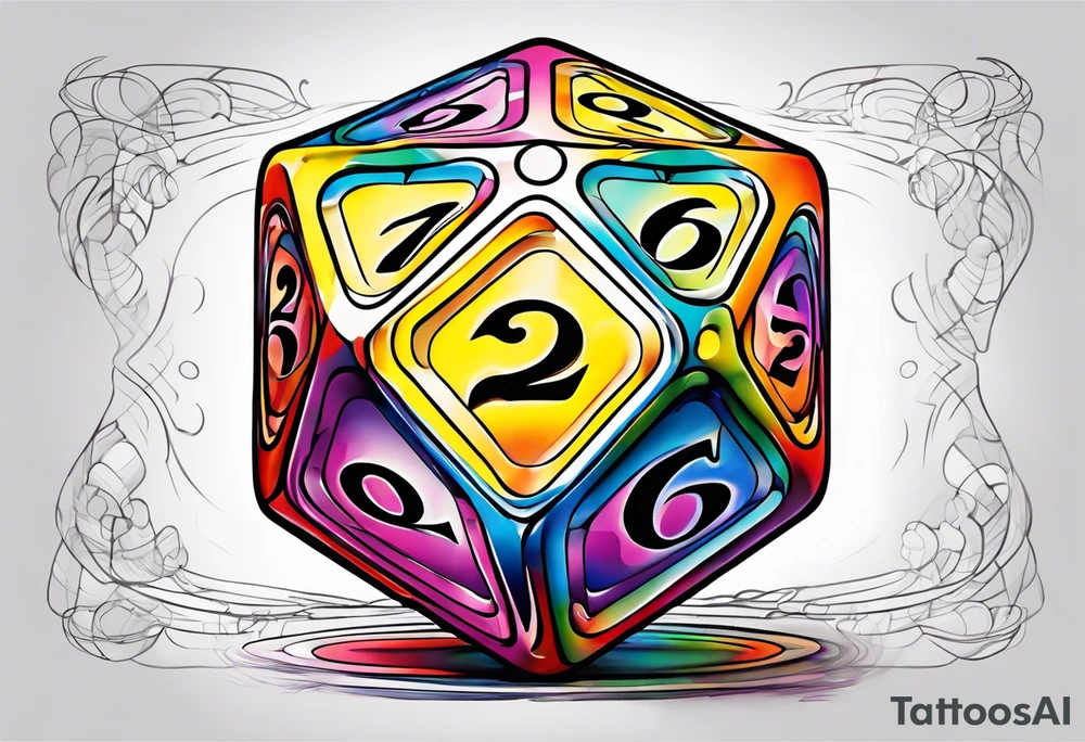 a twenty sided die tattoo idea
