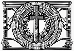 ankh for whole arm tattoo idea