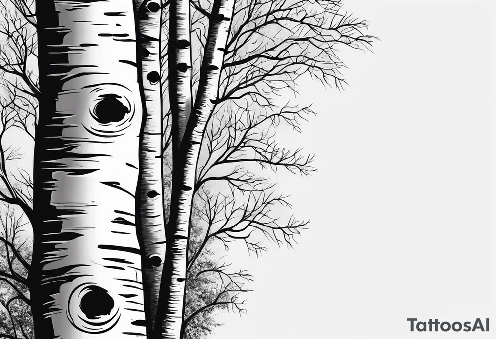 birch tree tattoo idea