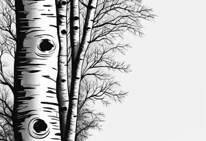 birch tree tattoo idea