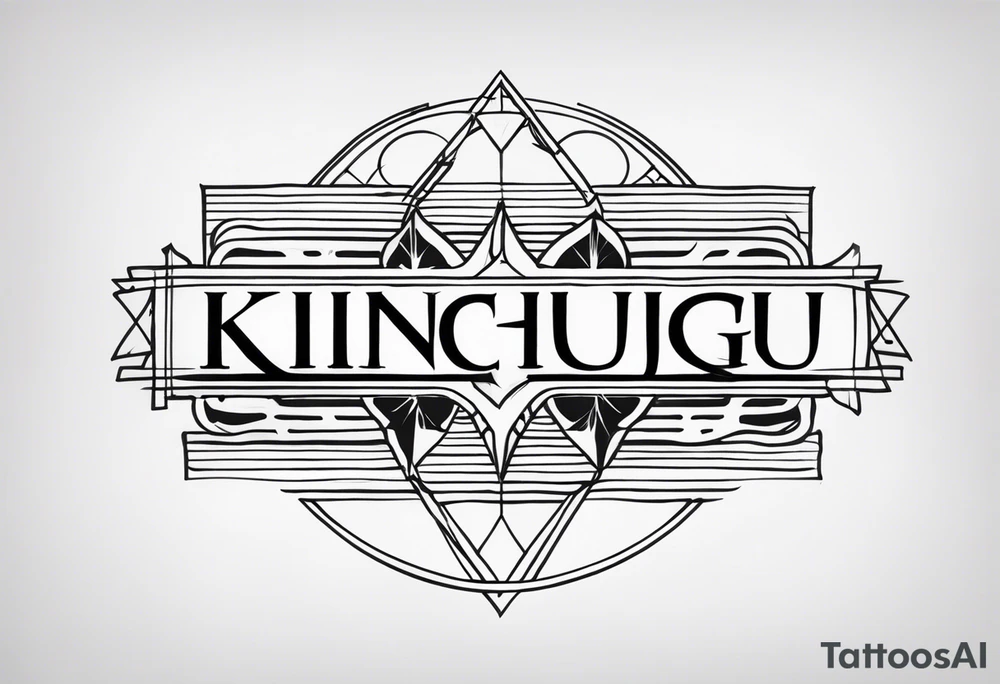 the word "KINCUGI" tattoo idea