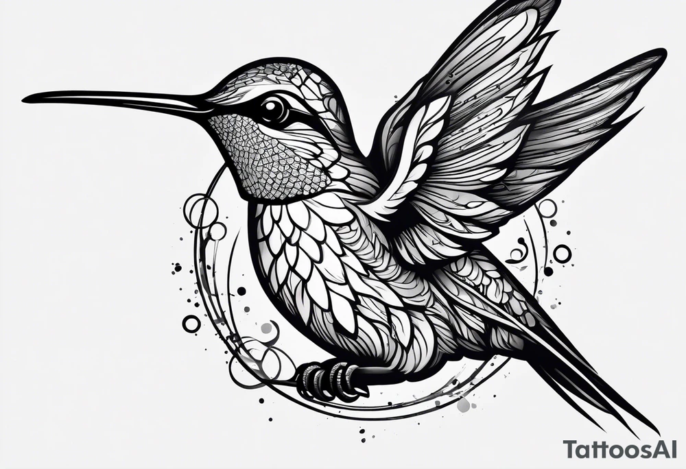 humming bird tattoo idea