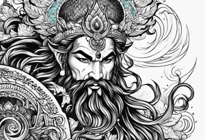 God of water tattoo idea