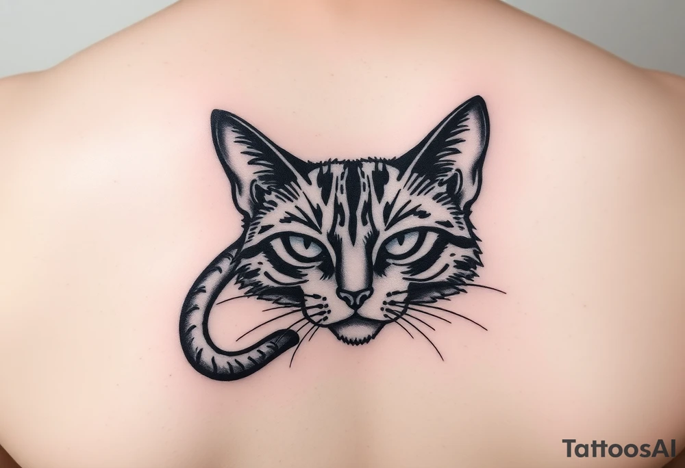 black cat tattoo idea
